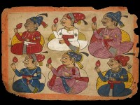 Detail of Noblemen in durbar, Rajasthan, 18th century (Museum no: EA2012.225)