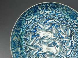 Dish with horses, Iran, 17th century (Museum no: EA1978.2167)