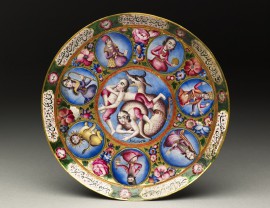 Saucer with astrological design, Iran, early 19th century (Museum no. EA2009.3)