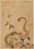  (Snake threatening a frog amid peonies and a yellow composite, Isoda Koriusai, Japan, 18th Century (M)