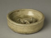 Greenware burial figure of animal in a pen