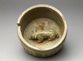 Greenware burial figure of pig in a pen