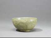 Greenware bowl with lotus petals