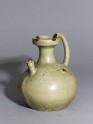 Greenware ewer with chicken head spout