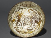 Bowl with riders in a landscape