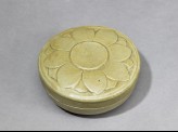Greenware box with lotus flower