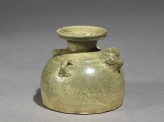 Greenware miniature ewer with chicken