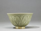 Greenware bowl with lotus decoration