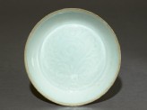 White ware dish with floral decoration