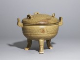 Greenware ritual food vessel, or ding