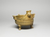 Greenware ritual food vessel, or ding