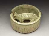 Greenware burial figure of pig in a pen (EA1956.961)