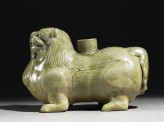 Greenware vessel in the form of a lion