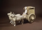 Earthenware model of oxen and cart