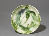 Saucer with splashed decoration in green