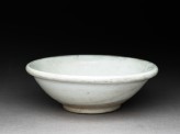 White ware bowl with thick rolled rim