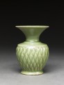 Greenware vase with diamond-shapes