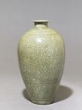 Greenware meiping, or plum blossom, vase with peony scroll decoration