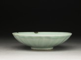 Greenware dish with fluting, and lotus petals on the outside (EA1956.1283)