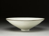 White ware bowl with floral decoration