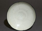 White ware bowl with lotus design