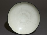 White ware bowl with lotus design