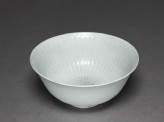 White ware bowl with fluted decoration