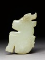 Jade ornament in the form of a horned animal