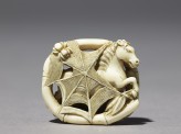 Netsuke depicting a horse caught in a spider's web (EA1956.1710)
