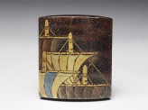 Inrō with gold and silver sails (EA1956.1768)