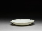 White ware dish with flattened and lobed rim