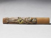 Kozuka, or knife handle, depicting Ashinaga and Tenaga (EA1956.2912)