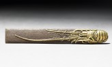 Kozuka, or knife handle, with crayfish