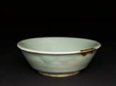 Small greenware bowl with slip decoration