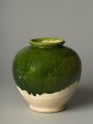 Green-glazed jar