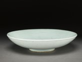 White ware dish with floral decoration