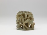 Jade finial with deer, birds, and trees (EA1957.129)