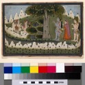 Rama, Sita, and Laksmana in a landscape with ascetics