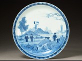 Plate with 'Deshima Island' theme