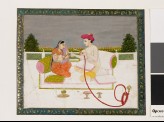 Man and woman with hookah