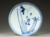 Plate with butterfly and flowers