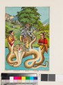 Krishna Kaliyamardana killing the serpent Kaliya in the Jumna River