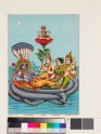 Vishnu reclining on the serpent Shesha