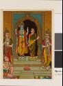 Vishnu or Rama and consort in an architectural frame