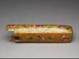 Case from a qalamdan, or pen box, with birds and flowers
