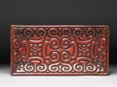 Carved lacquer tray with guri scrolling design