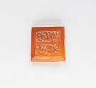 Square bezel seal with nasta’liq inscription and floral decoration