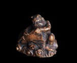 Netsuke in the form of Fūjin, the god of wind