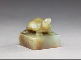 Jade seal surmounted by a tortoise
