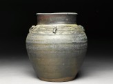 Brown glazed jar